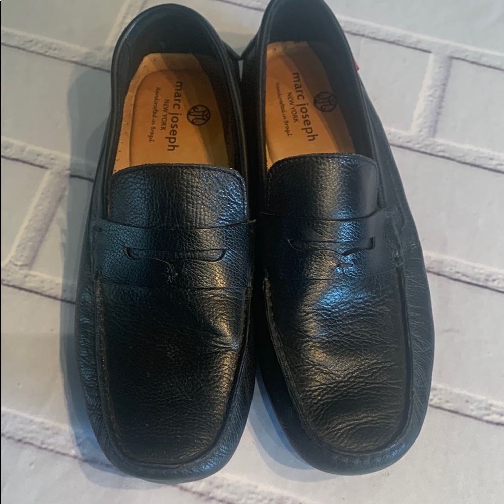 Marc Joseph Black Leather Men's Loafers